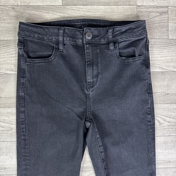 American Eagle Hi-Rise Jegging Skinny Jeans Black Wash sz 10 - Picture 3 of 8